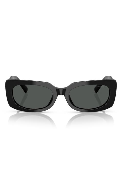 Jimmy Choo 54mm Polarized Pillow Sunglasses In Black