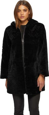 GORSKI Reversible Genuine Shearling Parka With Pattern