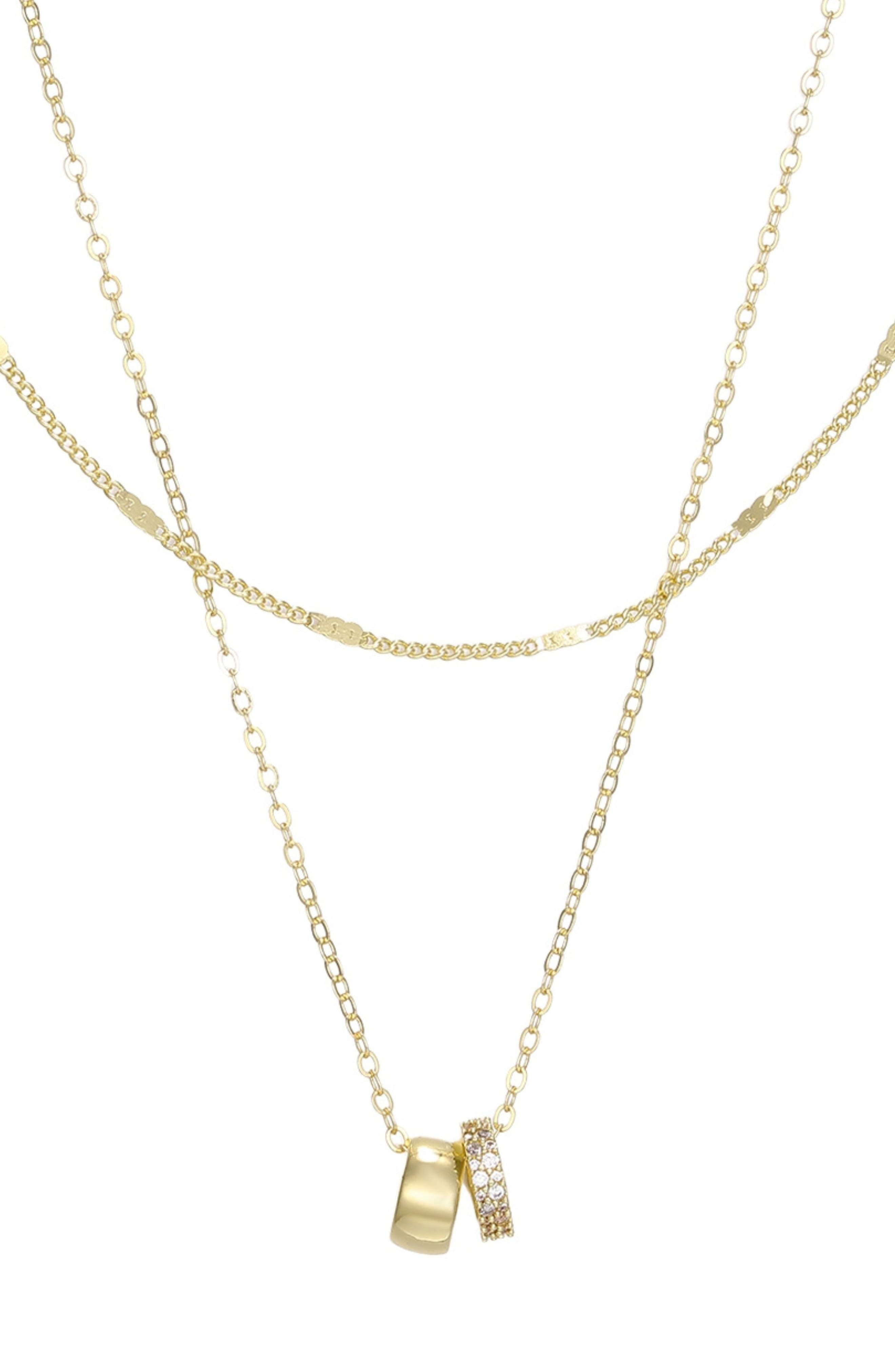 Adornia Set of 2 14k Gold Plated Necklaces