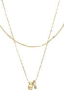 Adornia Set of 2 14k Gold Plated Necklaces