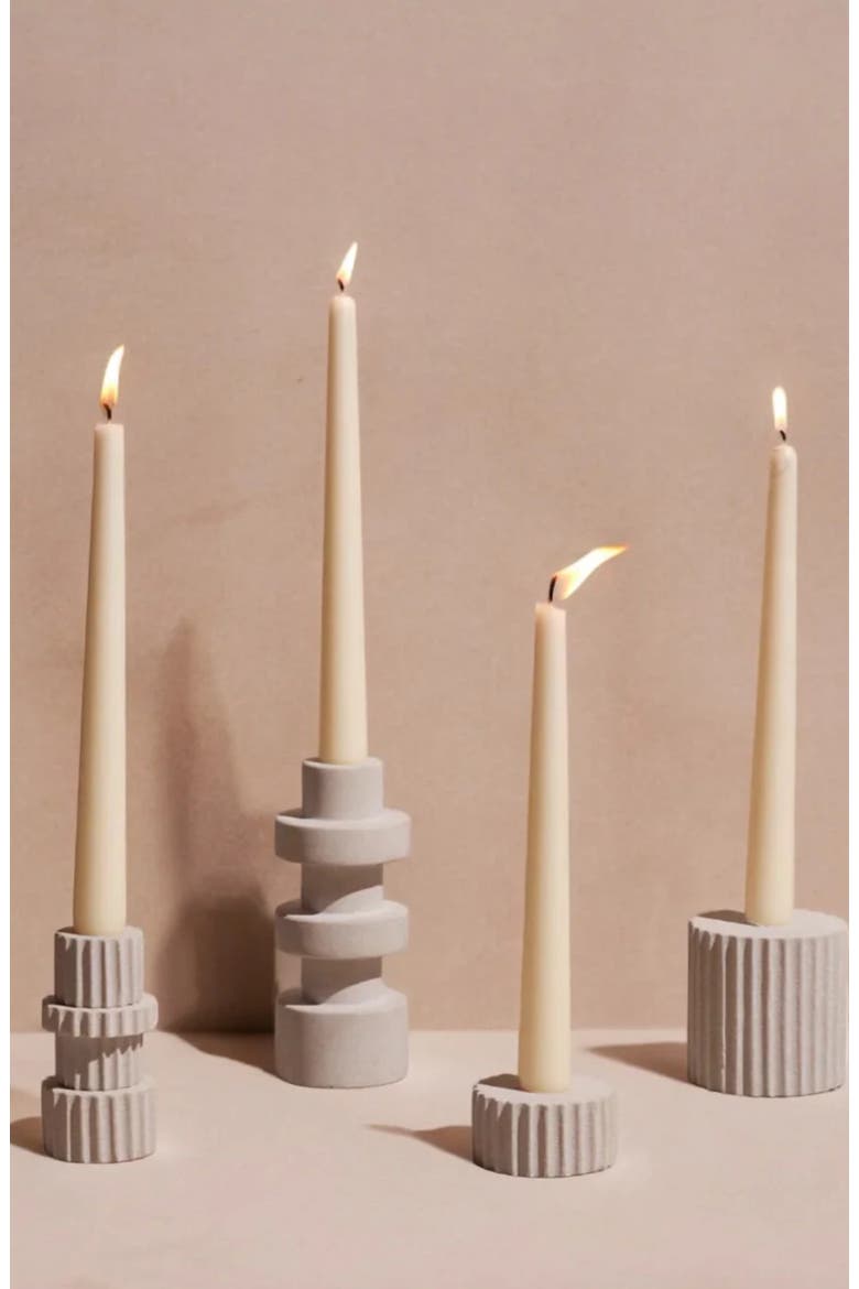 Pilar Candle Holder, Alternate, color, Ivory Pilar