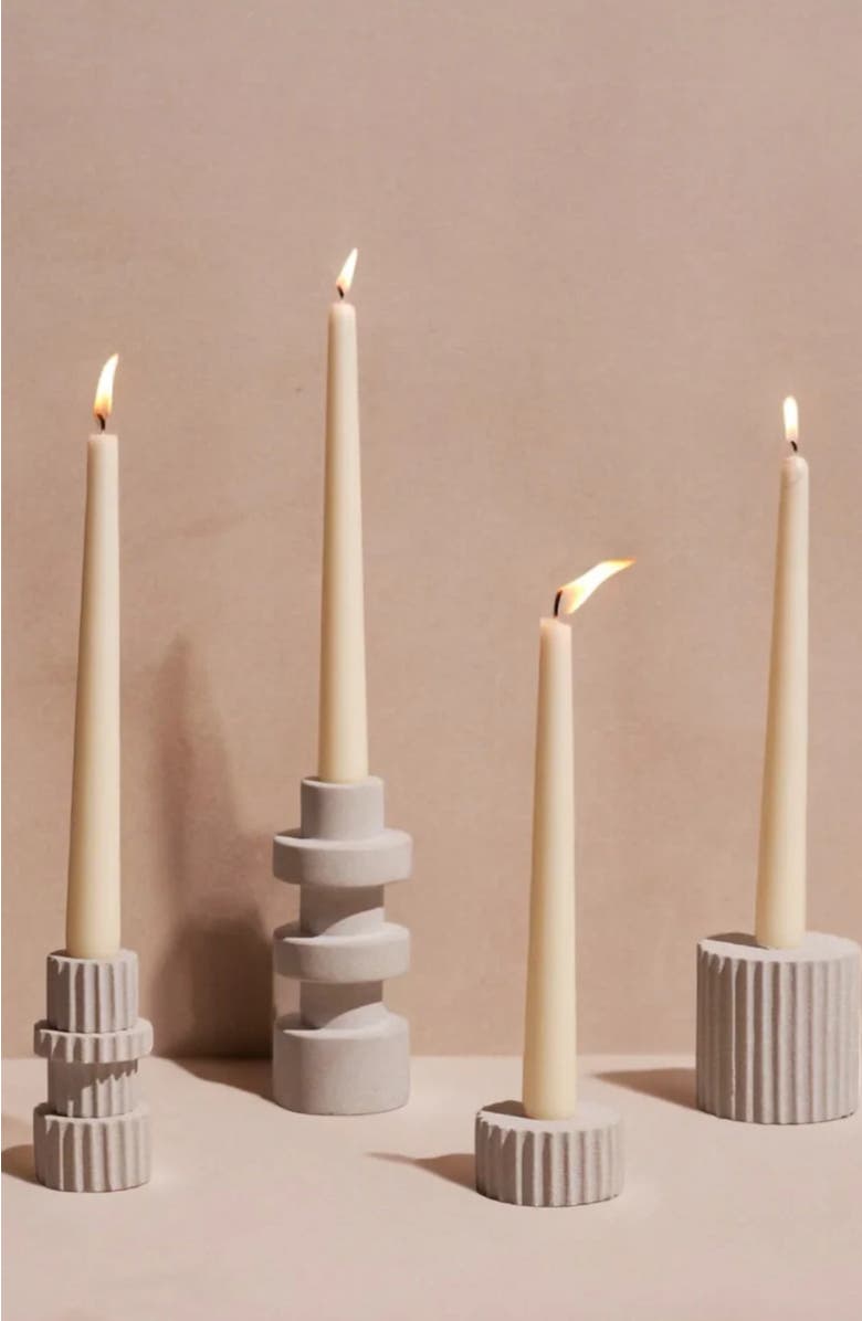Meso Goods Pilar Candle Holder, Alternate, color, Ivory Pilar