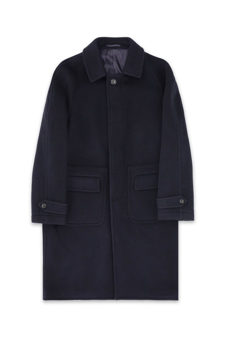Vintage Blue Herringbone Coat, Main, color, Blue