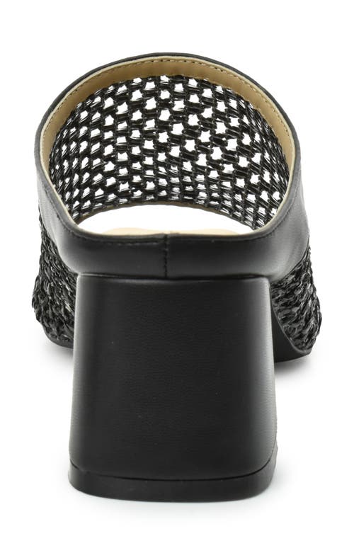 Catherine Catherine Malandrino Levot Braided Raffia Mule In Black