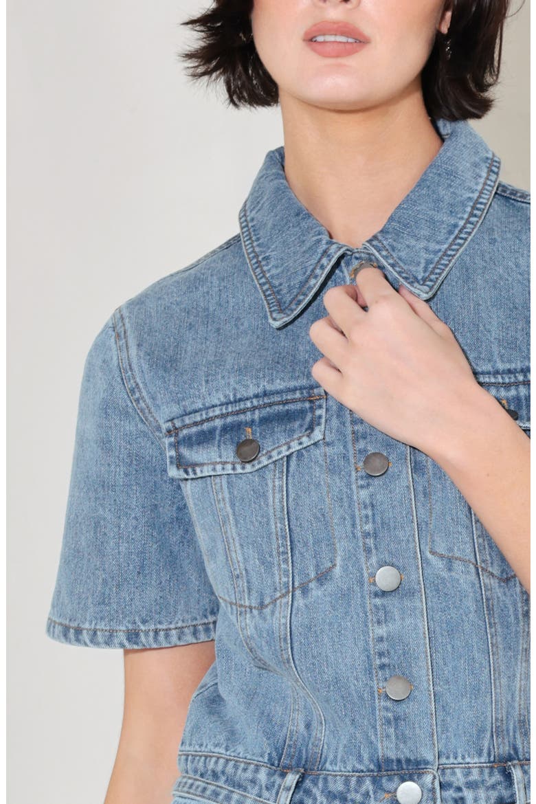 Washed Denim Romper, Alternate, color, INDIGO