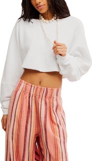 Free People To the East Crop Sweatshirt