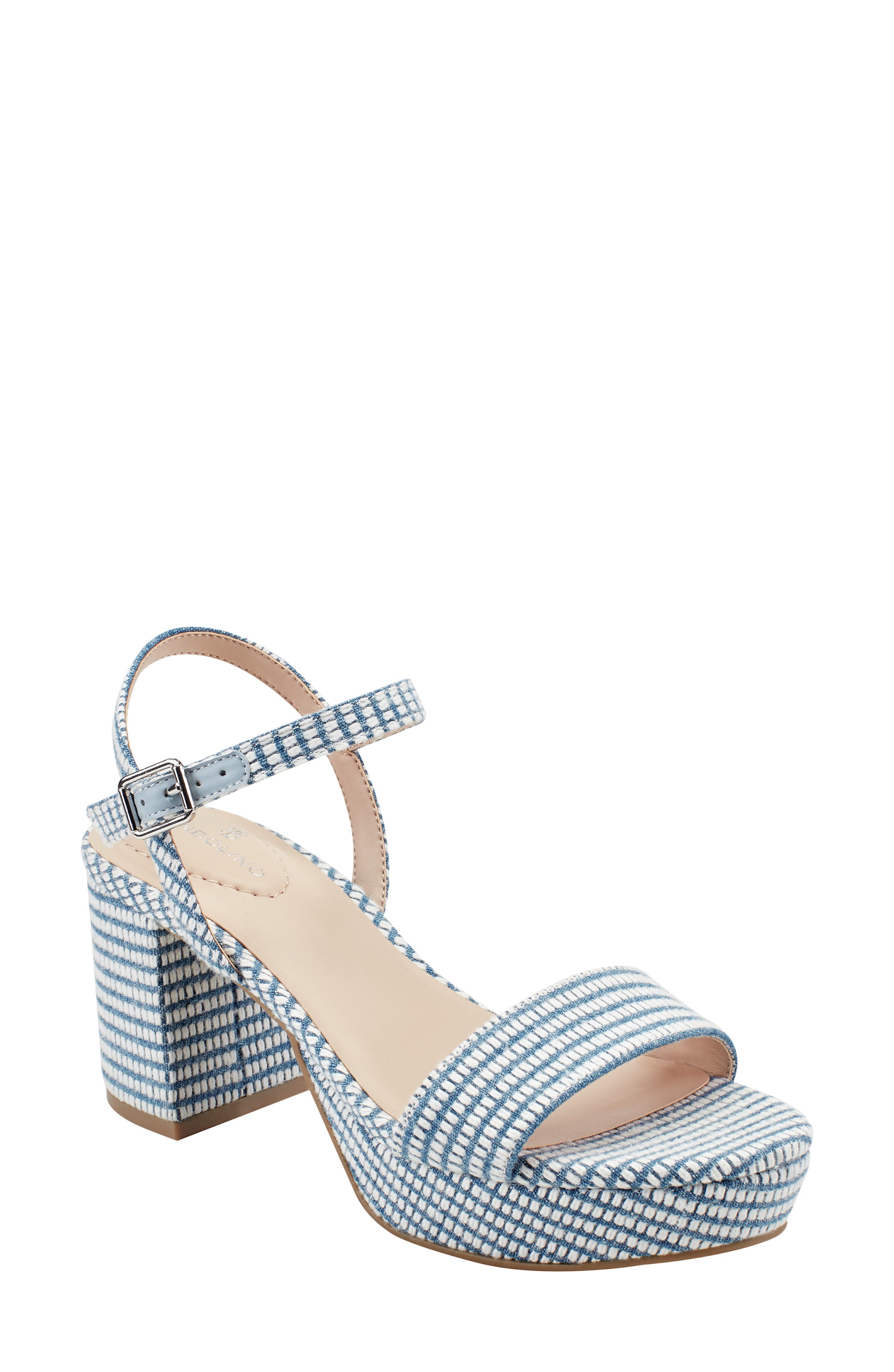 Bandolino Pennie Ankle Strap Platform Sandal, Main, color, Medium Blue