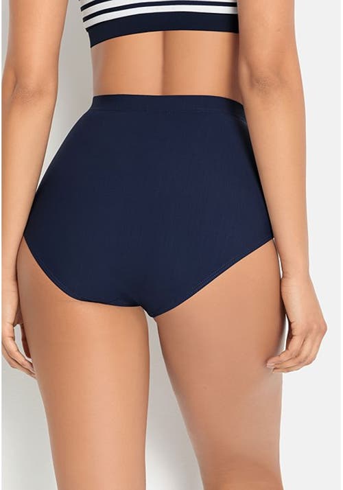 Lascana Shaping High Waisted Bikini Bottom In Blue