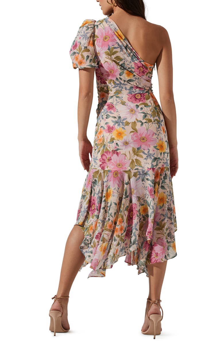 ASTR the Label Santorini One-Shoulder Asymmetrical Midi Dress, Alternate, color,