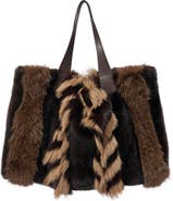 AZALEA WANG Confidante Faux Fur Handbag