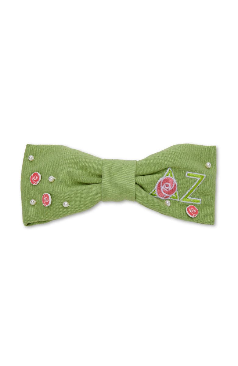 Lele Sadoughi Delta Zeta Riley Bow, Main, color, Energizing Green 400