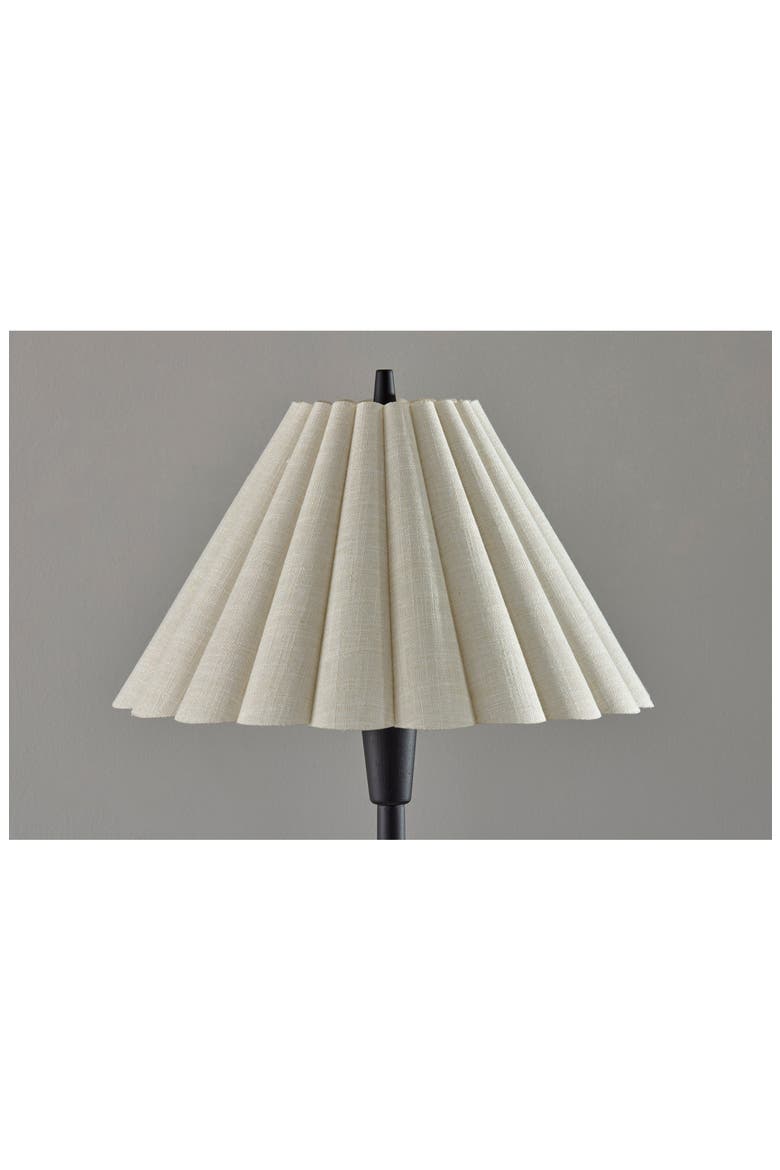 Scallop Floor Lamp, Alternate, color, BLACK
