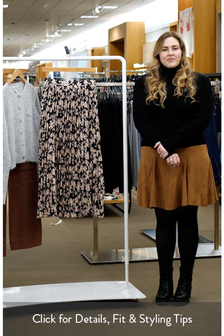 Floral Print Pleated Midi Skirt video