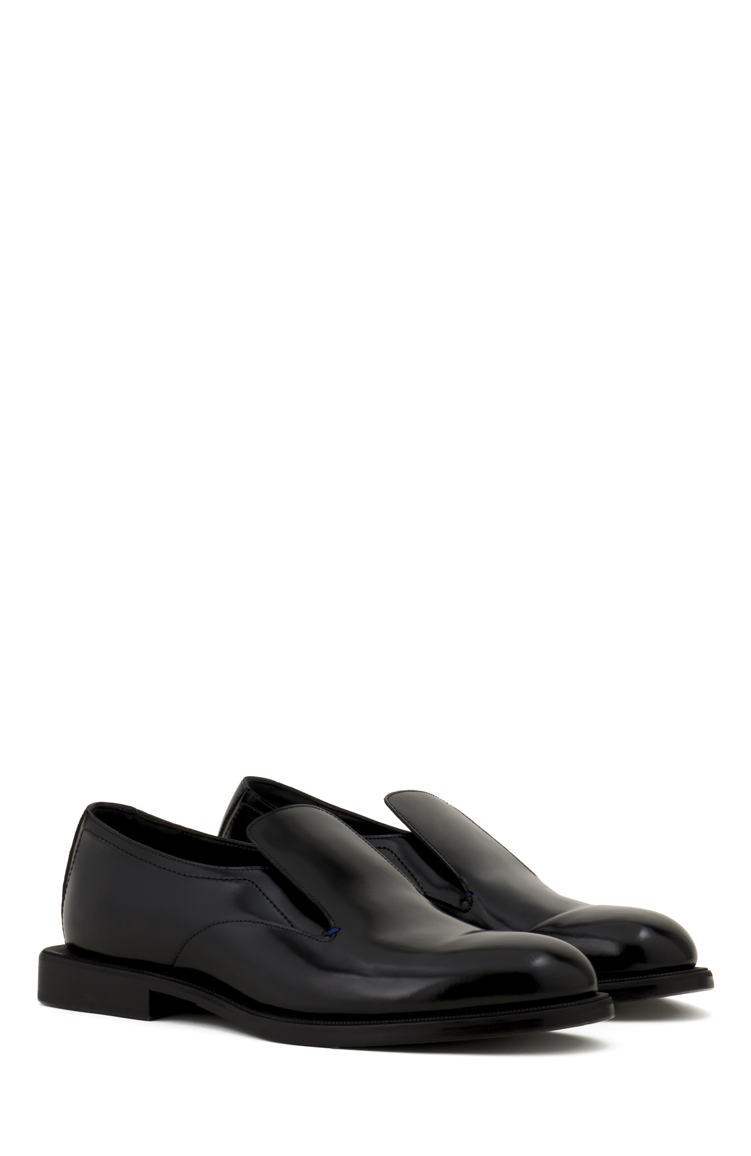 Classic Loafers In Leather, Alternate, color, Black