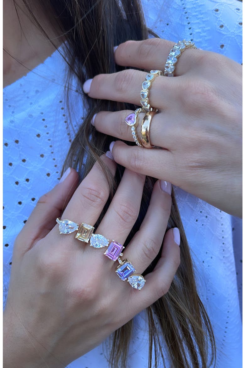 Cubic Zirconia Cocktail Ring, Alternate, color, GOLD/ YELLOW