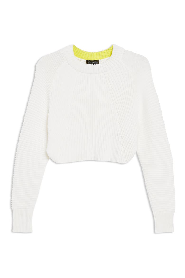 Super Crop Sweater, Alternate, color, IVORY