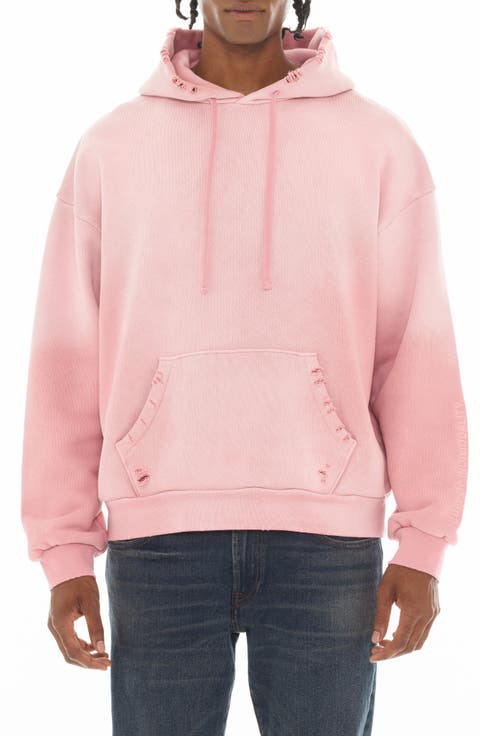 Core Distressed French Terry Pullover Hoodie