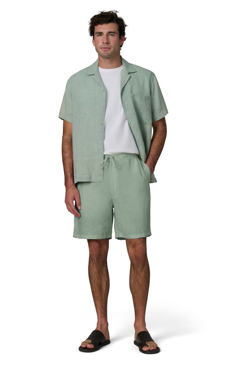 Joe's Linen Drawstring Shorts, Alternate, color, Green Milieu