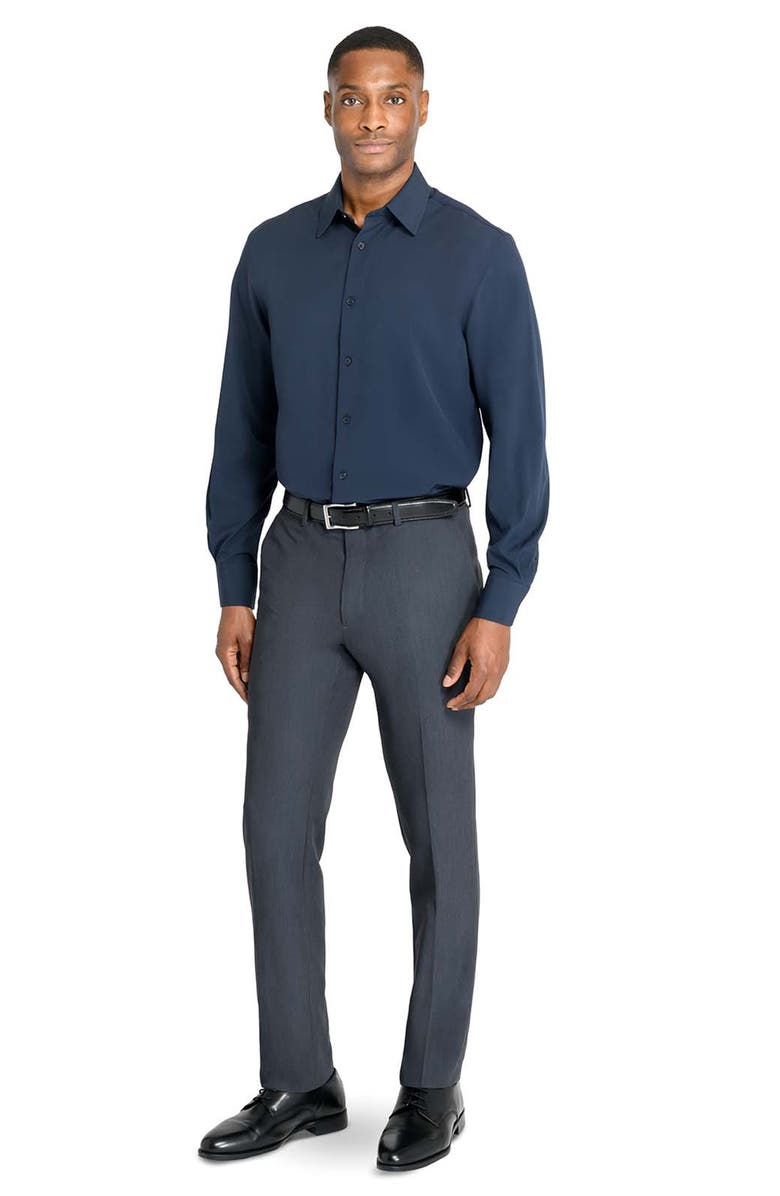 W.R.K Regular Fit Solid Performance Dress Shirt, Alternate, color, Navy