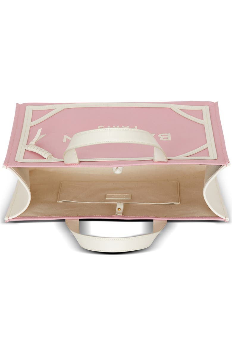 Balmain Medium B-Army Logo Canvas Shopper Tote, Alternate, color,