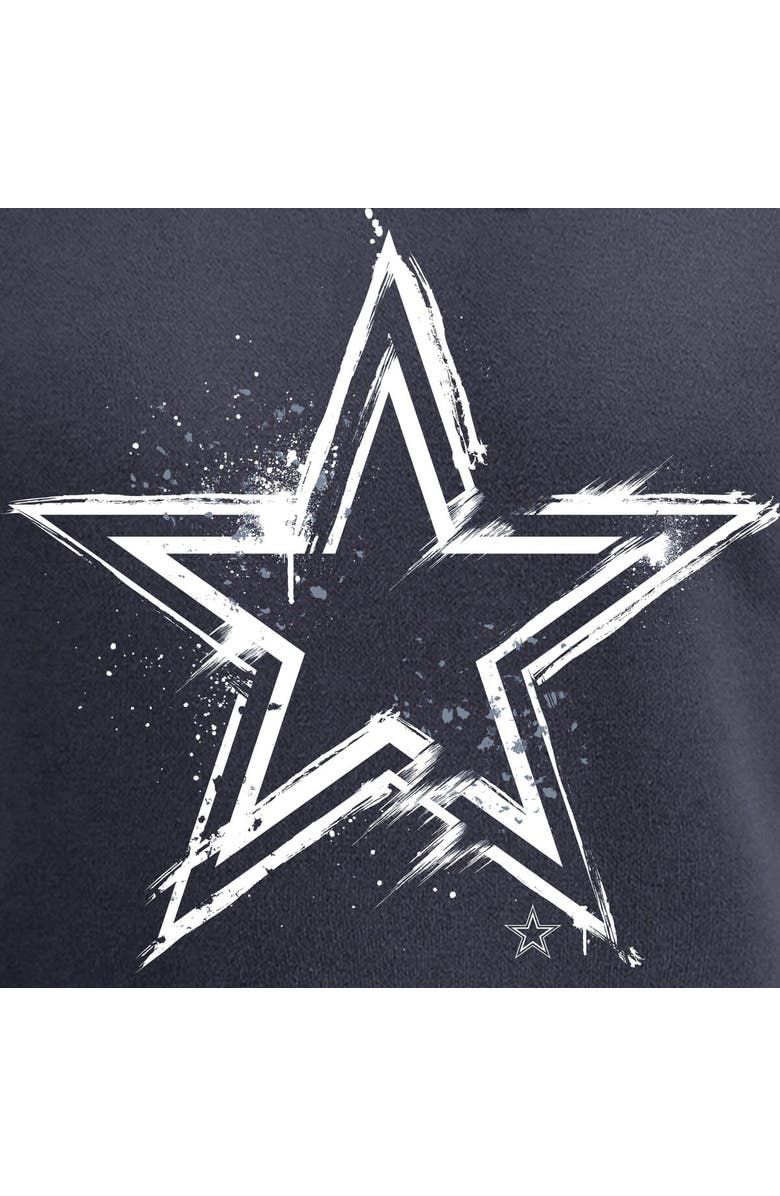 FANATICS Men's Fanatics Branded Navy Dallas Cowboys Splatter Logo Pullover Hoodie, Alternate, color,