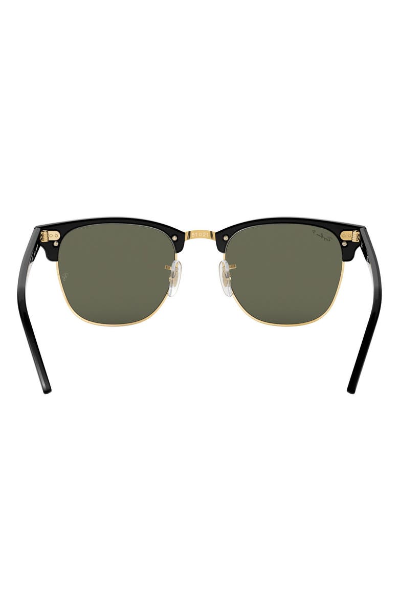Ray-Ban Clubmaster 55mm Polarized Sunglasses, Alternate, color, Black