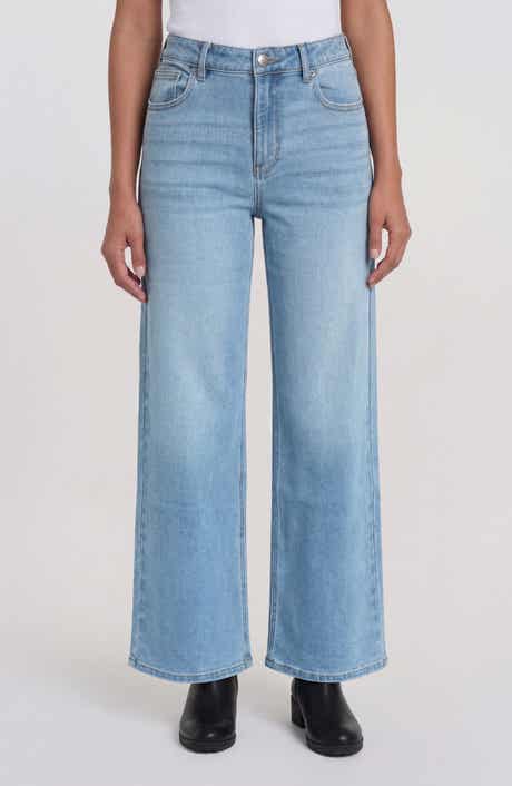 Sanctuary Denim Ekara Mid Rise Slim Wide Leg Jeans
