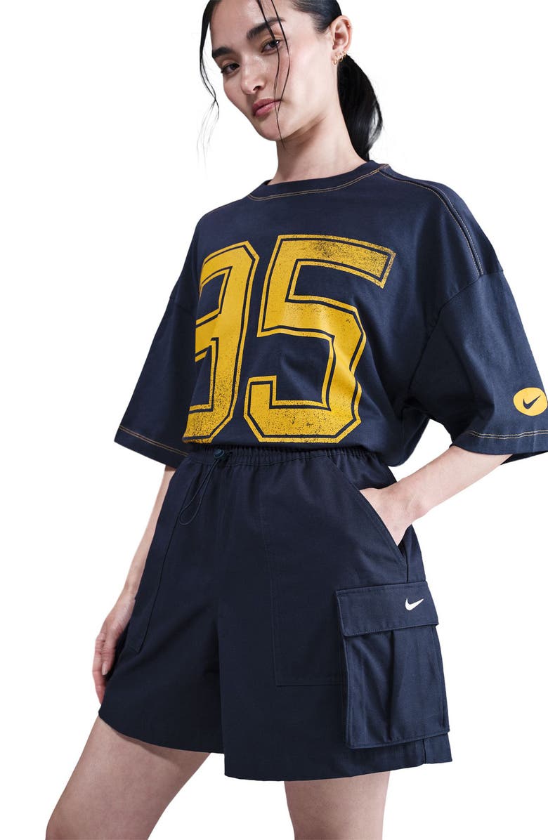 Nike Sportswear Loose Fit 5-Inch Cargo Shorts, Alternate, color, Midnight Navy/ Sail