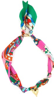 Panacea Heart Charm Silk Necklace