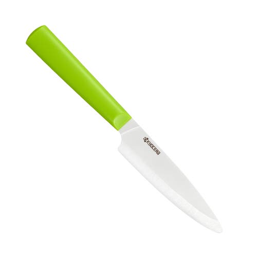Kyocera Innovationwhite 4.5-inch Ceramic Utility Knife, White Blade In Green