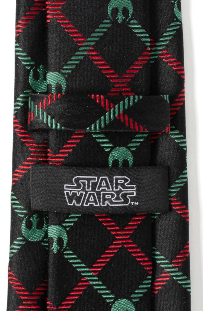 Cufflinks, Inc. Star Wars Rebel Alliance Plaid Silk Blend Tie, Alternate, color, Red
