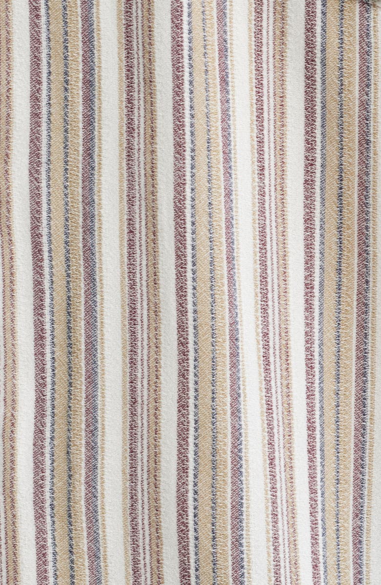 Brixton Bunker Twisted Stripe Camp Shirt, Alternate, color, Robust Red