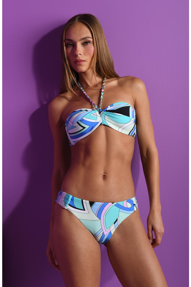 Studio Swirl Bandeau Bikini Top, Alternate, color, SEAFOAM