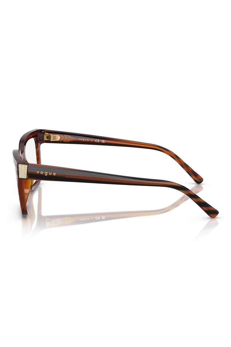 52mm Pillow Optical Glasses, Alternate, color, BROWN HAVANA