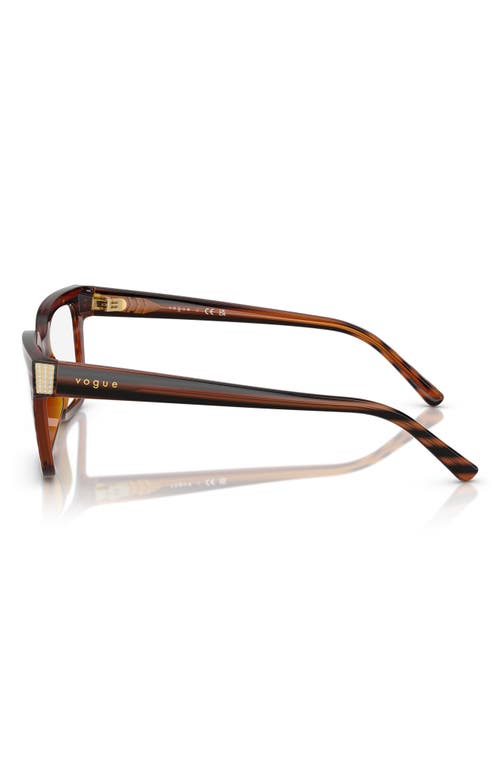 Vogue 50mm Pillow Optical Glasses In Brown Havana