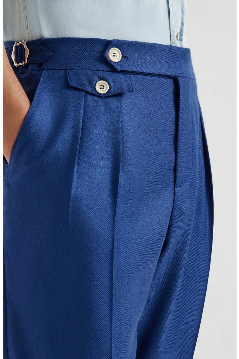 Cashmere and silk trousers, Alternate, color, Avio Blue