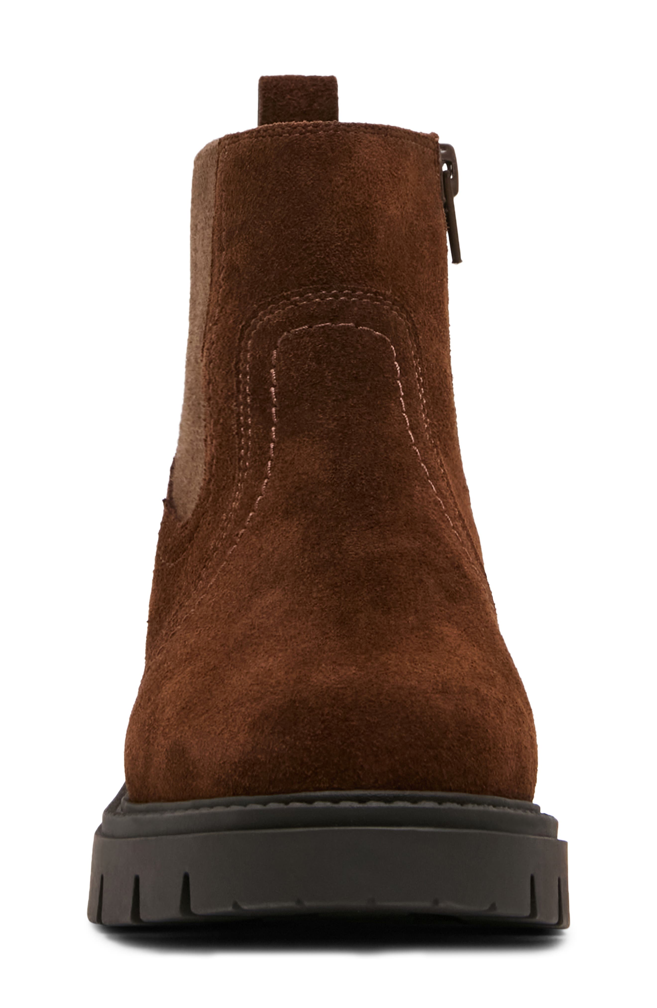 Karla Waterproof Chelsea Boot, Alternate, color, CHOCOLATE SUEDE