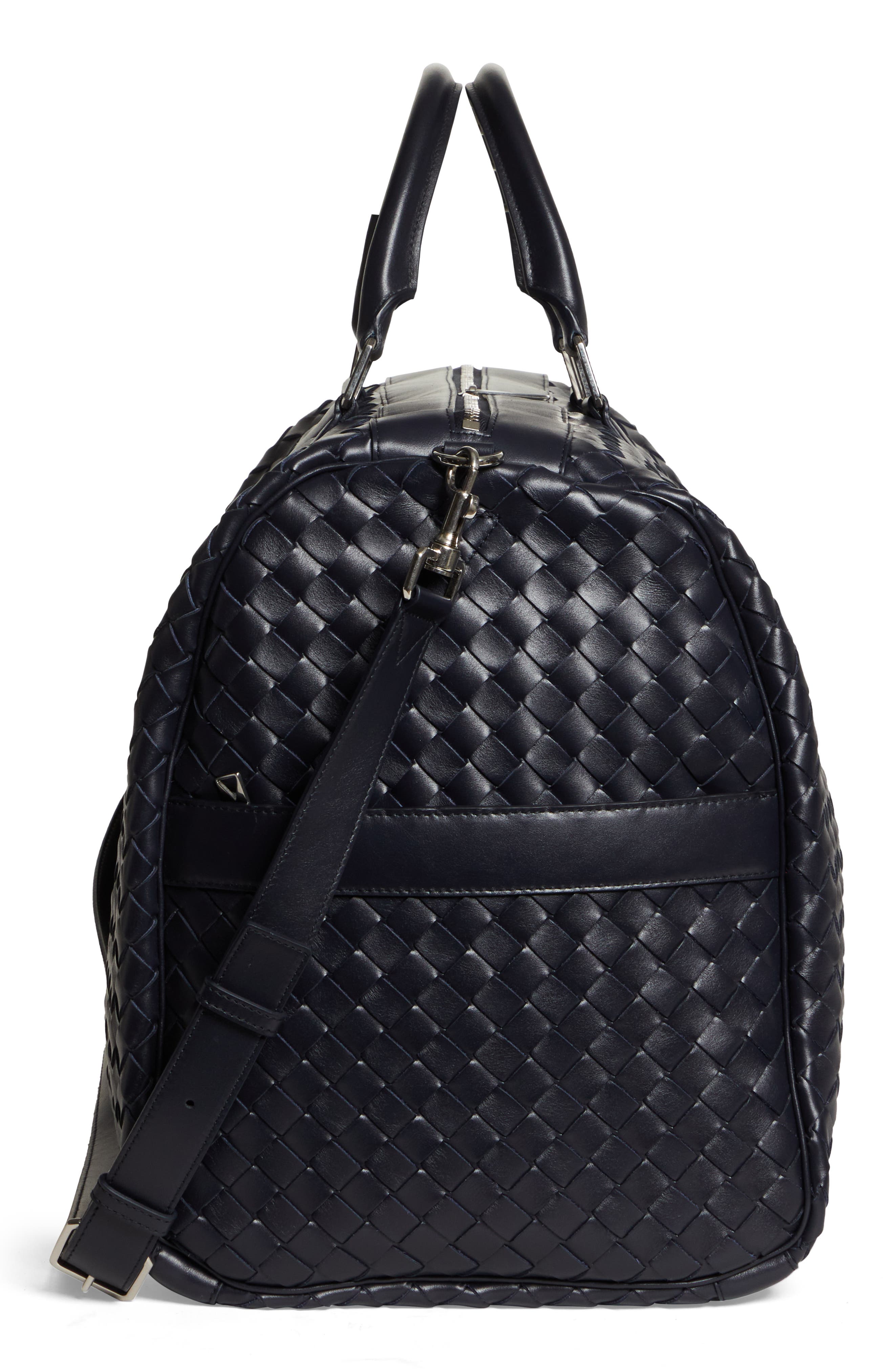 Bottega Veneta Large Intrecciato Leather Duffle Bag, Alternate, color, 