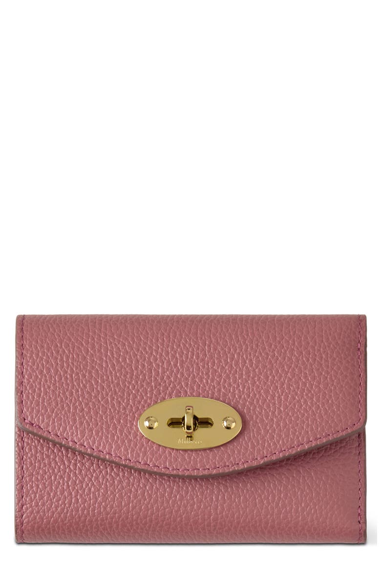 Darley Folded Leather Wallet, Main, color, PINK SCRUMPY