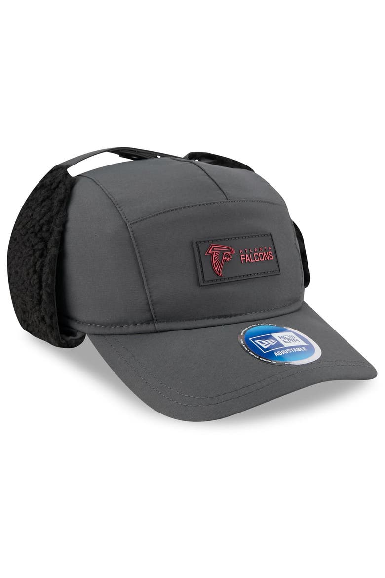 Men's New Era Charcoal Atlanta Falcons 2025 Sideline Cold Weather Runner Dog Ear Adjustable Hat, Alternate, color, Charcoal