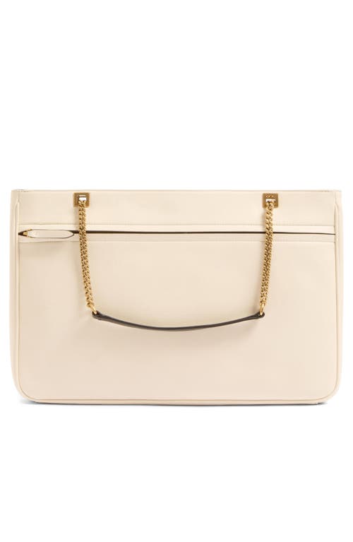 Valentino Garavani Garavani Viva Superstar Medium Nappa Leather Shopping Bag Woman Butter/black Uni In White Multi