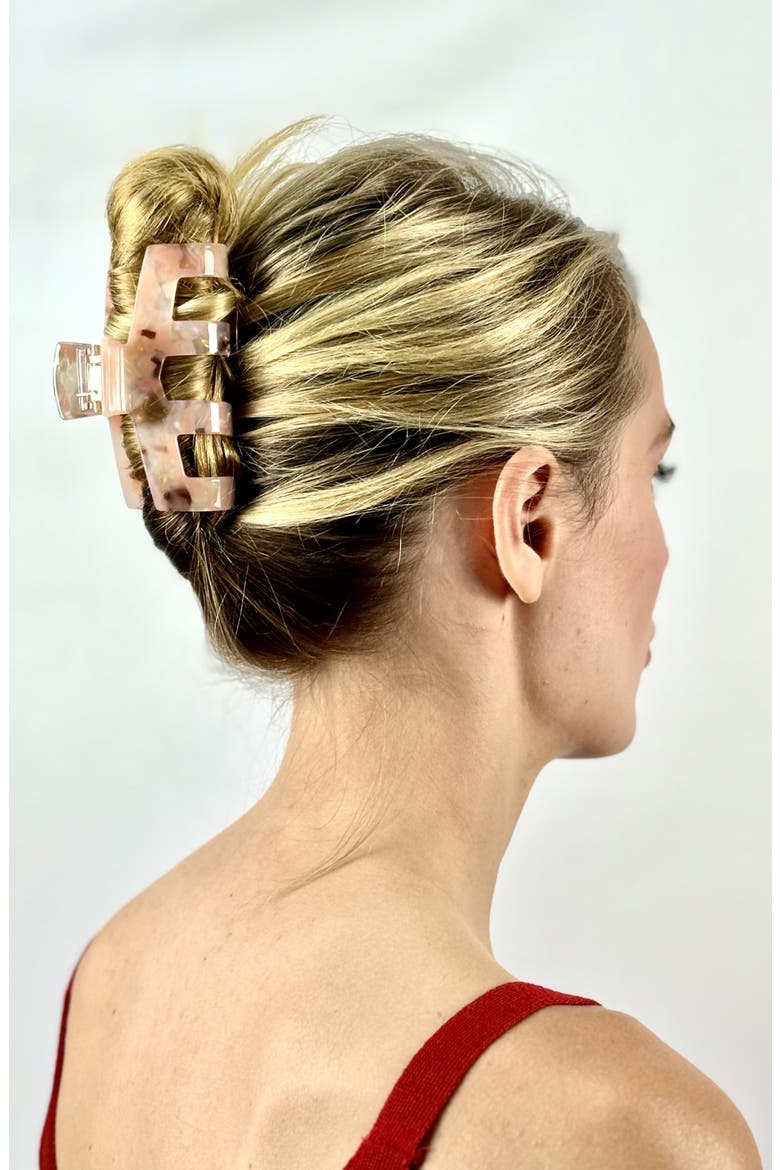 Mae Jaw Clip, Alternate, color, PRETTY IN PINK