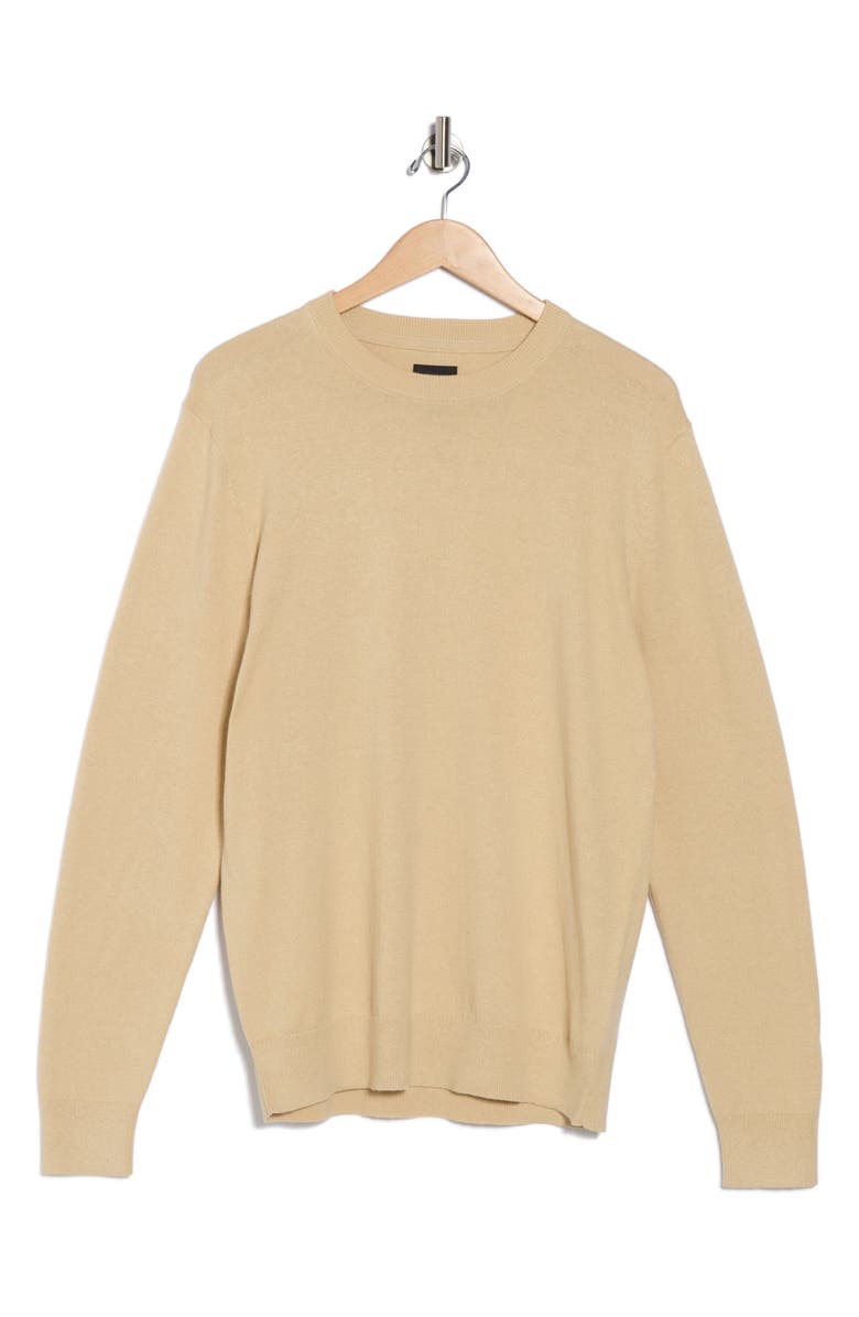 14th & Union Organic Cotton & Cashmere Blend Crewneck Sweater, Alternate, color, Tan Sand Dollar