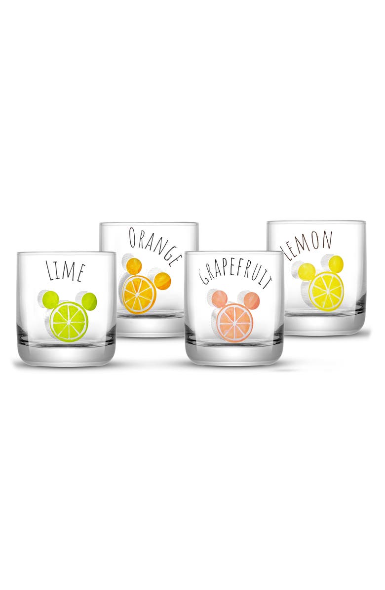 JoyJolt Disney Citrus Glasses - Set of 4, Main, color,