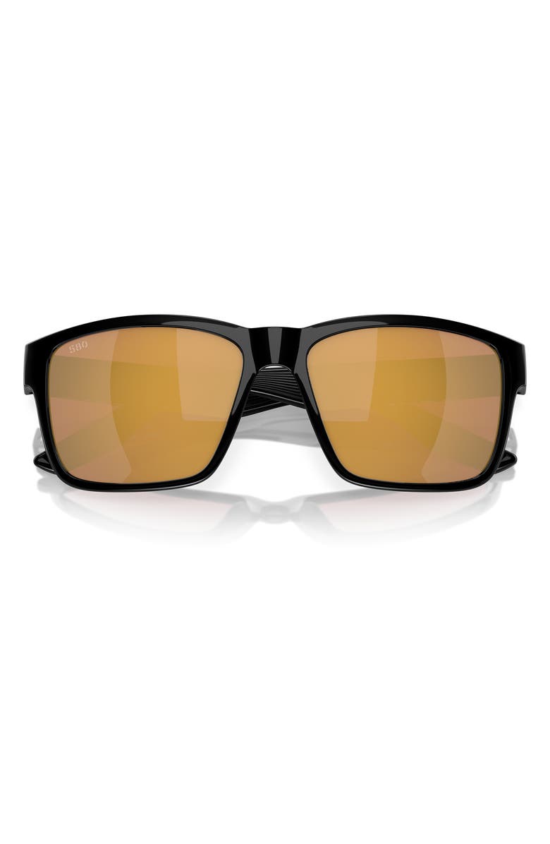 Costa Del Mar Square Polarized Sunglasses, Alternate, color, Black Gold