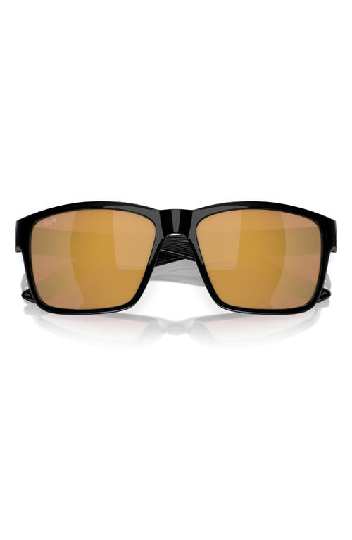 Costa Del Mar 58mm Polarized Sqaure Sunglasses In Black