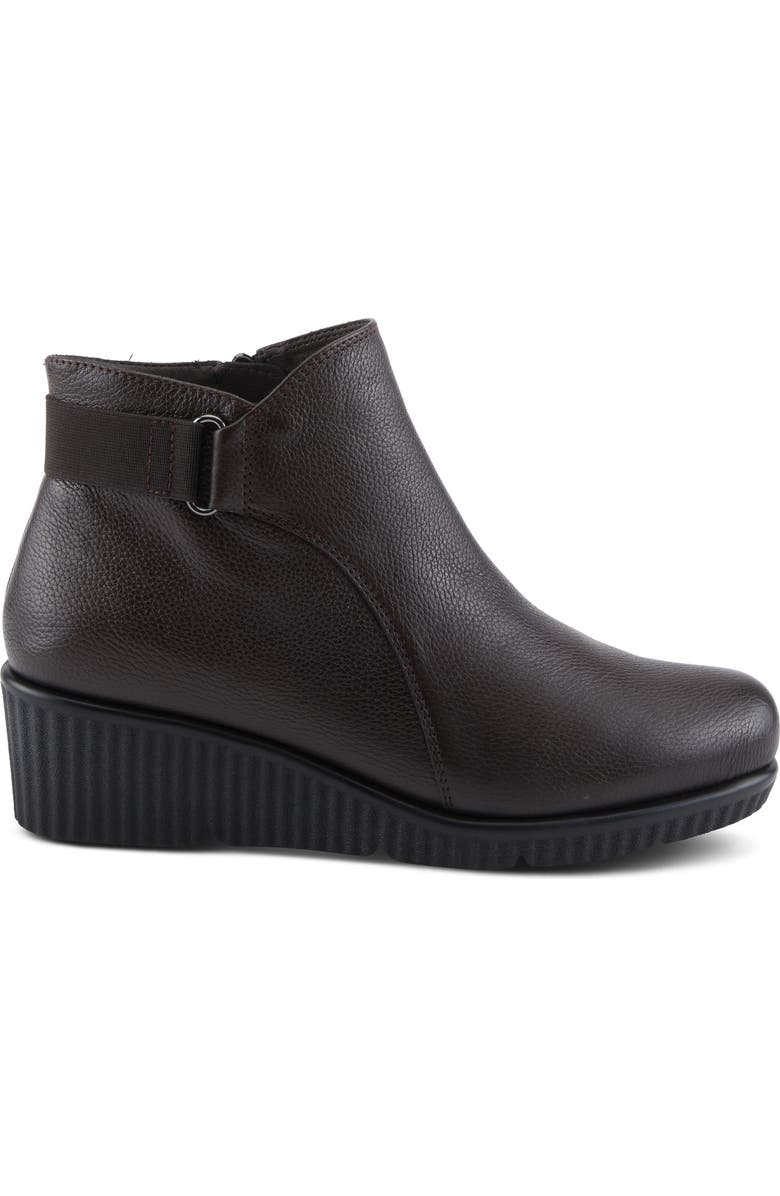 Spring Step Abruzzo Platform Wedge Bootie, Alternate, color, Dark Brown