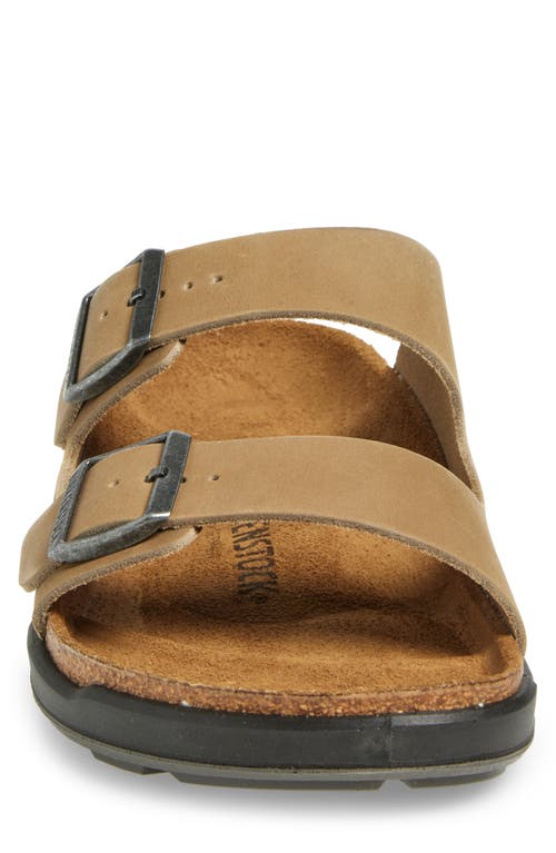 Birkenstock Arizona Lug Sole Slide Sandal In Brown