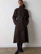 Whistles Funnel Neck Trench Coat