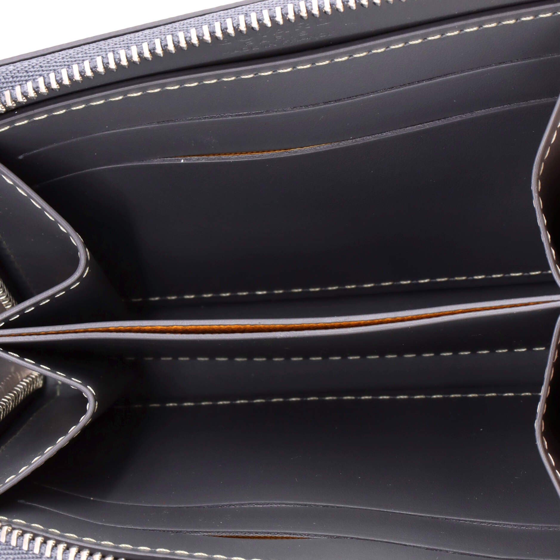 Pre-Owned Goyard Matignon Zip Wallet Coated Canvas with Leather PM, Alternate, color, Gray